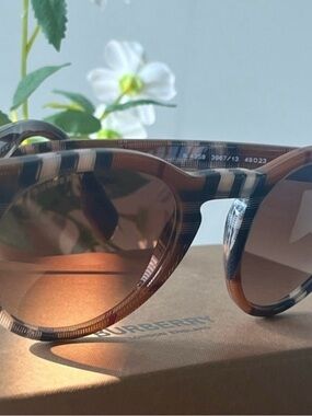 Burberry Brown Plaid Sunglasses